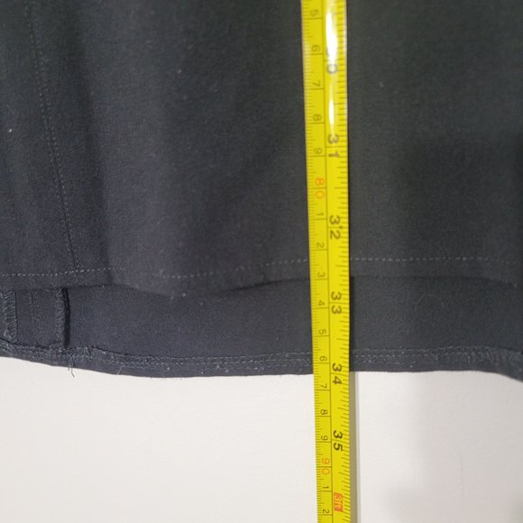 Investments Vintage A-Line Midi Skirt Classic Black Zippered Business Casual 12 - Picture 6 of 9